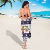 Reindeer Beer Christmas Sarong Xmas Holiday Patterns - Wonder Print Shop