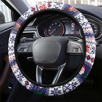 Reindeer Beer Christmas Steering Wheel Cover Xmas Holiday Patterns - Wonder Print Shop