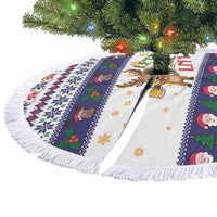 Reindeer Beer Christmas Tree Skirt Xmas Holiday Patterns - Wonder Print Shop