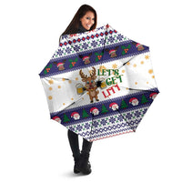 Reindeer Beer Christmas Umbrella Xmas Holiday Patterns - Wonder Print Shop