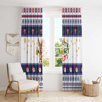 Reindeer Beer Christmas Window Curtain Xmas Holiday Patterns - Wonder Print Shop