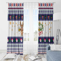 Reindeer Beer Christmas Window Curtain Xmas Holiday Patterns - Wonder Print Shop