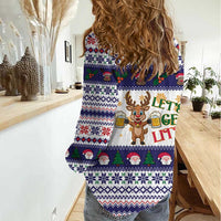 Reindeer Beer Christmas Women Casual Shirt Xmas Holiday Patterns - Wonder Print Shop