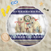 Polar Bears Christma Christmas Beach Blanket Xmas Holiday Patterns - Wonder Print Shop