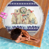 Polar Bears Christma Christmas Beach Blanket Xmas Holiday Patterns - Wonder Print Shop