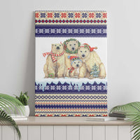 Polar Bears Christma Christmas Canvas Wall Art Xmas Holiday Patterns - Wonder Print Shop