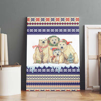 Polar Bears Christma Christmas Canvas Wall Art Xmas Holiday Patterns - Wonder Print Shop