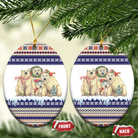 Polar Bears Christma Christmas Ceramic Ornament Xmas Holiday Patterns - Wonder Print Shop