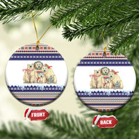 Polar Bears Christma Christmas Ceramic Ornament Xmas Holiday Patterns - Wonder Print Shop