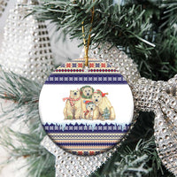 Polar Bears Christma Christmas Ceramic Ornament Xmas Holiday Patterns - Wonder Print Shop