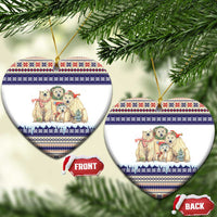 Polar Bears Christma Christmas Ceramic Ornament Xmas Holiday Patterns - Wonder Print Shop