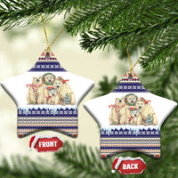 Polar Bears Christma Christmas Ceramic Ornament Xmas Holiday Patterns - Wonder Print Shop