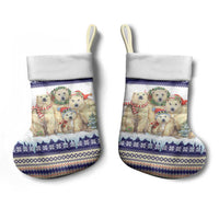 Polar Bears Christma Christmas Stocking Xmas Holiday Patterns - Wonder Print Shop