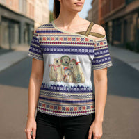Polar Bears Christma Christmas Cross Shoulder Shirt Xmas Holiday Patterns - Wonder Print Shop