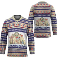 Polar Bears Christma Christmas Hockey Jersey Xmas Holiday Patterns - Wonder Print Shop