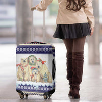 Polar Bears Christma Christmas Luggage Cover Xmas Holiday Patterns - Wonder Print Shop