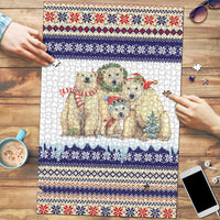 Polar Bears Christma Christmas Puzzle Xmas Holiday Patterns - Wonder Print Shop