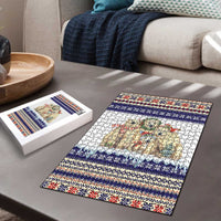 Polar Bears Christma Christmas Puzzle Xmas Holiday Patterns - Wonder Print Shop