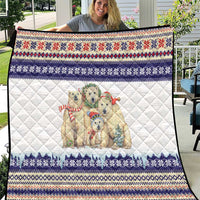 Polar Bears Christma Christmas Quilt Xmas Holiday Patterns - Wonder Print Shop