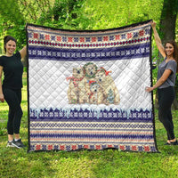 Polar Bears Christma Christmas Quilt Xmas Holiday Patterns - Wonder Print Shop