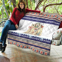 Polar Bears Christma Christmas Quilt Xmas Holiday Patterns - Wonder Print Shop