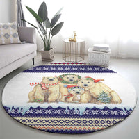 Polar Bears Christma Christmas Round Carpet Xmas Holiday Patterns - Wonder Print Shop