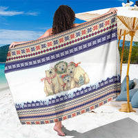 Polar Bears Christma Christmas Sarong Xmas Holiday Patterns - Wonder Print Shop