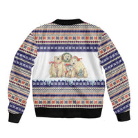 Polar Bears Christma Christmas Sleeve Zip Bomber Jacket Xmas Holiday Patterns - Wonder Print Shop