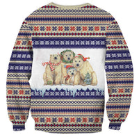 Polar Bears Christma Christmas Sweatshirt Xmas Holiday Patterns - Wonder Print Shop
