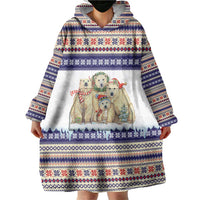 Polar Bears Christma Christmas Wearable Blanket Hoodie Xmas Holiday Patterns - Wonder Print Shop