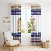 Polar Bears Christma Christmas Window Curtain Xmas Holiday Patterns - Wonder Print Shop