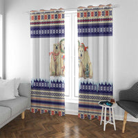 Polar Bears Christma Christmas Window Curtain Xmas Holiday Patterns - Wonder Print Shop