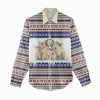 Polar Bears Christma Christmas Women Casual Shirt Xmas Holiday Patterns - Wonder Print Shop