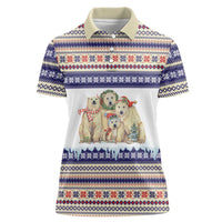 Polar Bears Christma Christmas Women Polo Shirt Xmas Holiday Patterns - Wonder Print Shop