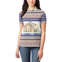 Polar Bears Christma Christmas Women Polo Shirt Xmas Holiday Patterns - Wonder Print Shop