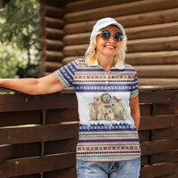 Polar Bears Christma Christmas Women Polo Shirt Xmas Holiday Patterns - Wonder Print Shop
