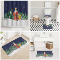Saint Nicholas Christmas Bathroom Set Xmas Holiday Patterns - Wonder Print Shop