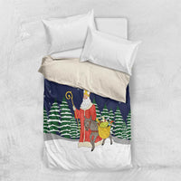 Saint Nicholas Christmas Bedding Set Xmas Holiday Patterns - Wonder Print Shop