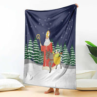 Saint Nicholas Christmas Blanket Xmas Holiday Patterns - Wonder Print Shop