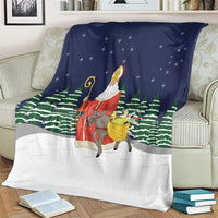 Saint Nicholas Christmas Blanket Xmas Holiday Patterns - Wonder Print Shop