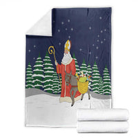 Saint Nicholas Christmas Blanket Xmas Holiday Patterns - Wonder Print Shop
