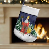 Saint Nicholas Christmas Stocking Xmas Holiday Patterns - Wonder Print Shop