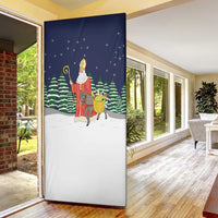 Saint Nicholas Christmas Door Cover Xmas Holiday Patterns - Wonder Print Shop