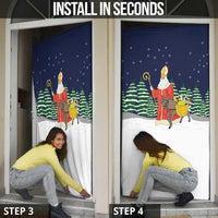 Saint Nicholas Christmas Door Cover Xmas Holiday Patterns - Wonder Print Shop