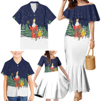 Saint Nicholas Christmas Family Matching Mermaid Dress and Hawaiian Shirt Xmas Holiday Patterns - Wonder Print Shop