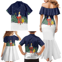 Saint Nicholas Christmas Family Matching Mermaid Dress and Hawaiian Shirt Xmas Holiday Patterns - Wonder Print Shop