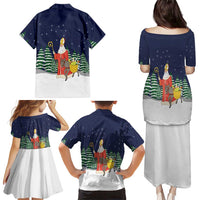 Saint Nicholas Christmas Family Matching Puletasi and Hawaiian Shirt Xmas Holiday Patterns - Wonder Print Shop