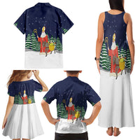 Saint Nicholas Christmas Family Matching Tank Maxi Dress and Hawaiian Shirt Xmas Holiday Patterns - Wonder Print Shop