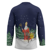 Saint Nicholas Christmas Hockey Jersey Xmas Holiday Patterns - Wonder Print Shop