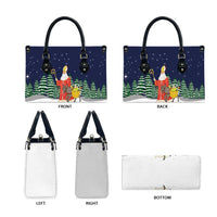 Saint Nicholas Christmas Leather Bag Xmas Holiday Patterns - Wonder Print Shop